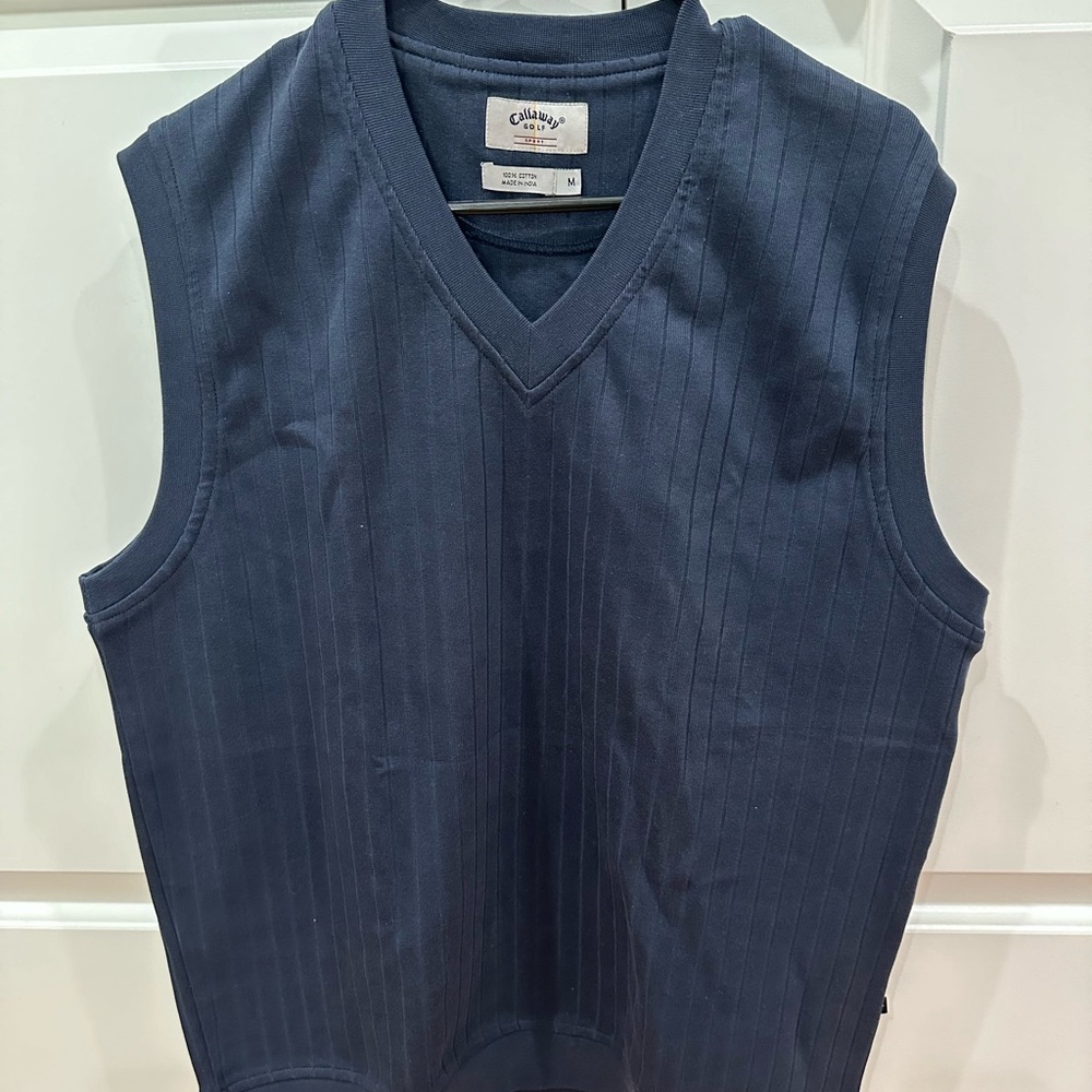 Callaway Blue Sleeveless Sweater Vest Size M